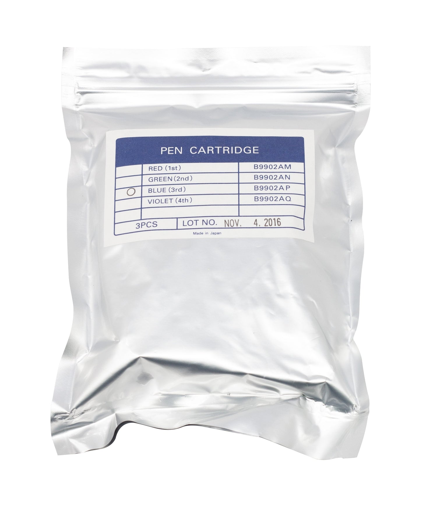 Photo of Blue Disposable Pen B9902AP for Yokogawa UR10000 & 20000 Series (Set of 3) (Japanese)