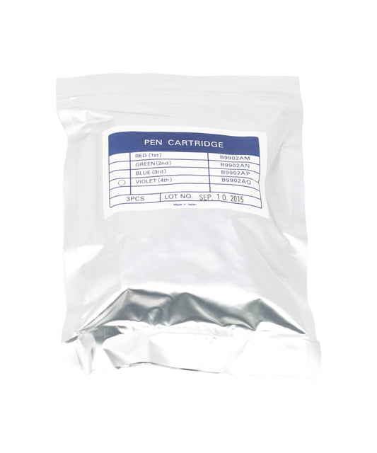 Photo of Violet Disposable Pen B9902AQ for Yokogawa UR10000 & 20000 Series (Set of 3) (Japanese)