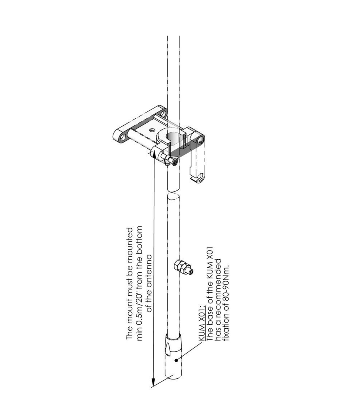 Photo of AC Antennas N200F Adjustable Upper Support